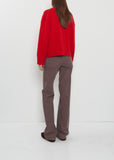 Pia Cashmere Crewneck Sweater — Red