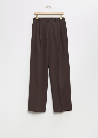 Two Tuck Easy Trousers — Grey Khaki