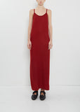 Long Camisole Cashmere Mono Dress — Dark Red