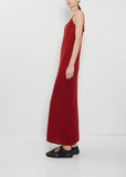 Long Camisole Cashmere Mono Dress — Dark Red
