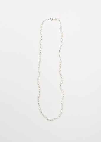 24 in. White Pearl Mermaid Necklace