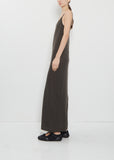 Long Camisole Cashmere Mono Dress — Black Olive