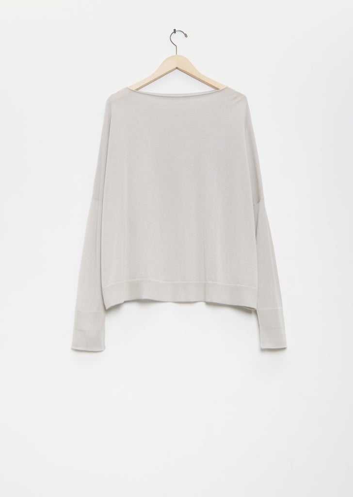 Cashmere Boat Neck Sweater — Ice