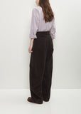 Cotton Corduroy Roomy Jean — Chocolate