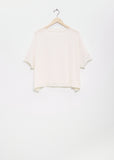 Linen Cashmere Easy T-Shirt Knitwear — White