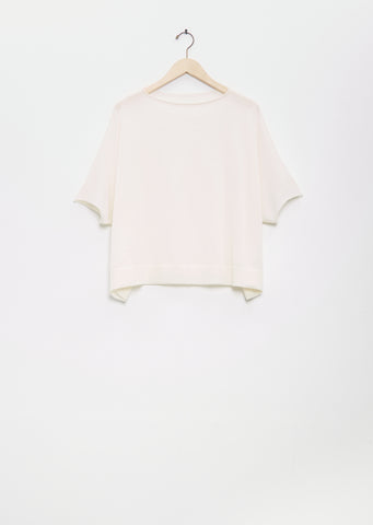 Linen Cashmere Easy T-Shirt Knitwear — White