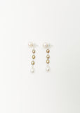 Small Passante Earrings — Pistachio Pearl