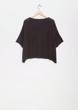 Linen Cashmere Easy T-Shirt Knitwear — Chocolate