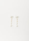 Small Passante Earrings — White Pearl
