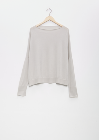 Cashmere Boat Neck Sweater — Ice