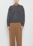Pia Cashmere Crewneck Sweater — Anthracite Melange