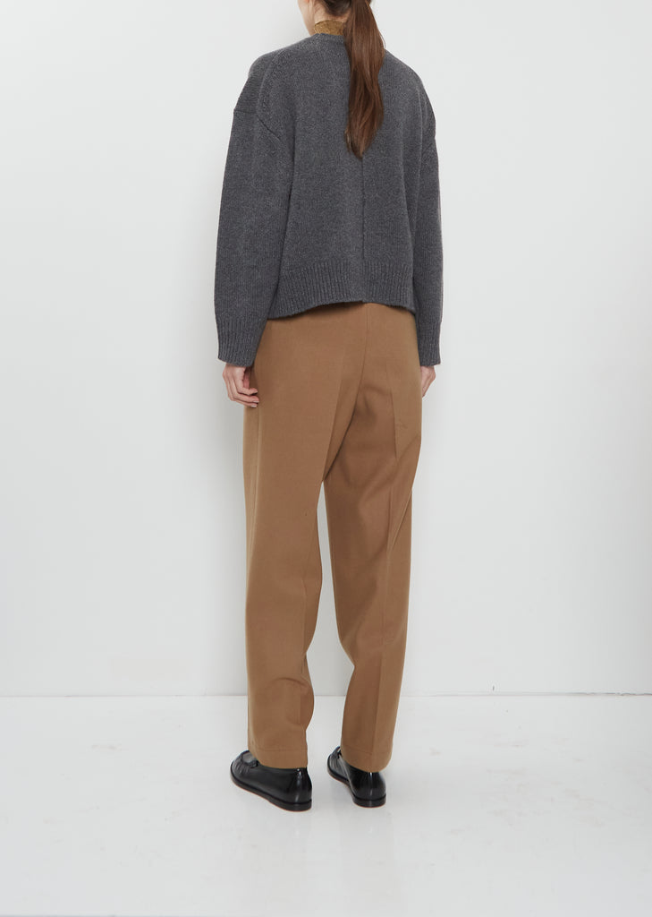 Pia Cashmere Crewneck Sweater — Anthracite Melange