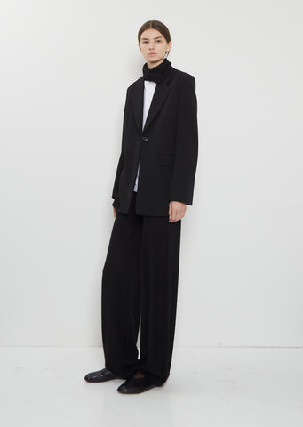 Woven Cashmere Bandana — Black