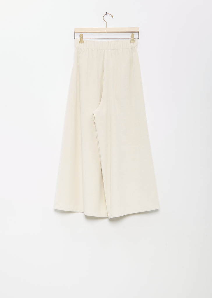 Cotton Silk Corduroy Gaucho Pants — Ivory