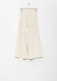 Cotton Silk Corduroy Gaucho Pants — Ivory