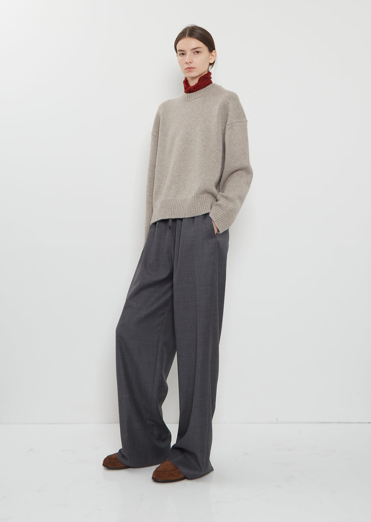 Woven Cashmere Bandana — Dark Red