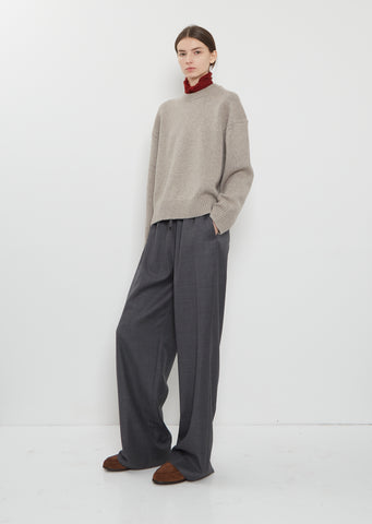 Woven Cashmere Bandana — Dark Red