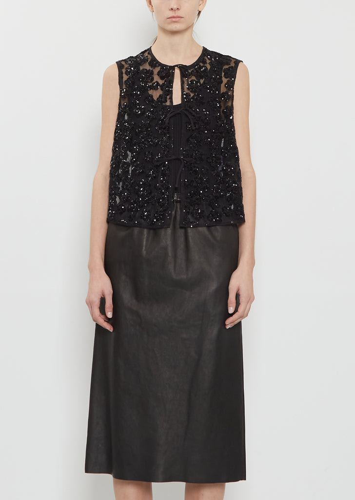 Flower Embroidered Top