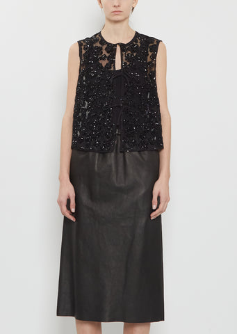 Flower Embroidered Top