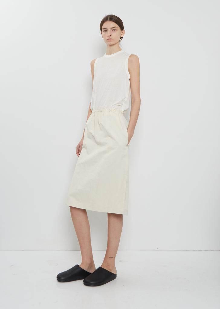 Short Tube Linen Blend Skirt