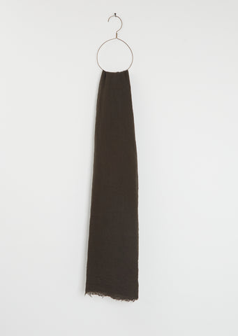 Woven Cashmere Mono Scarf — Black Olive