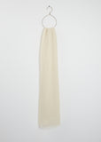 Woven Cashmere Mono Scarf — Chalk