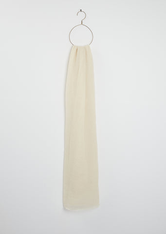 Woven Cashmere Mono Scarf — Chalk