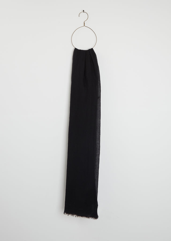 Woven Cashmere Scarf Mono — Black