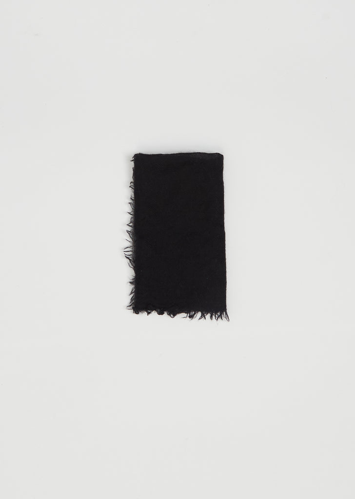Woven Cashmere Bandana — Black