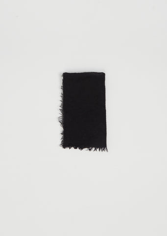 Woven Cashmere Bandana — Black