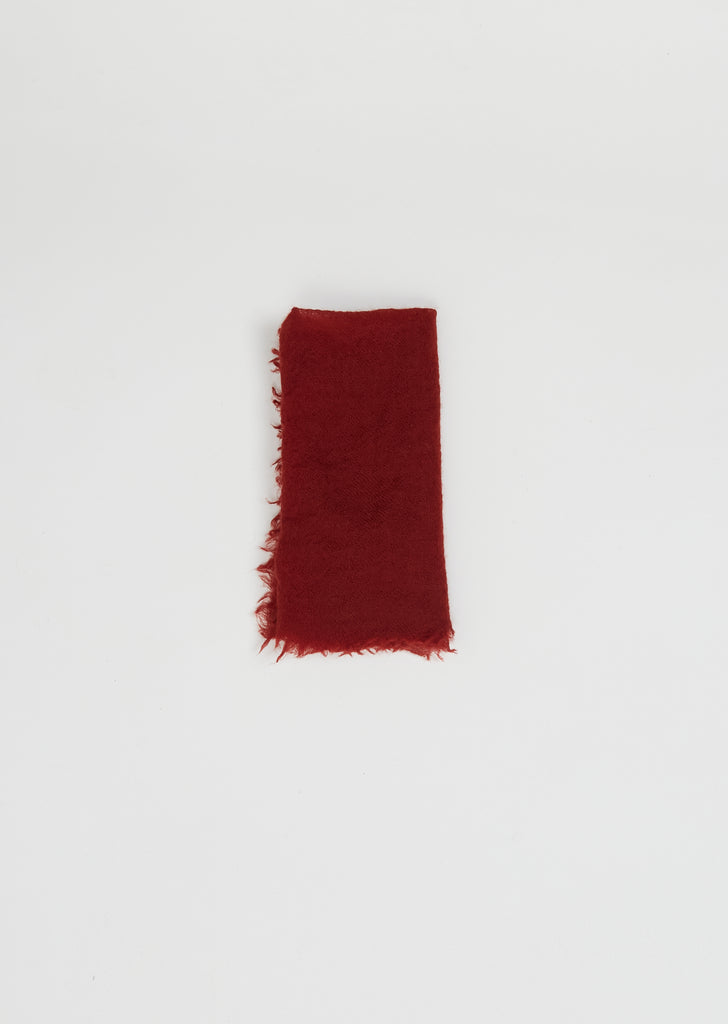 Woven Cashmere Bandana — Dark Red