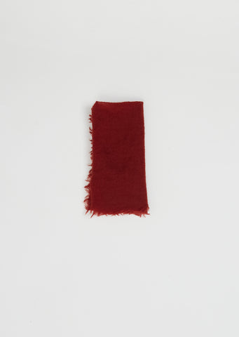 Woven Cashmere Bandana — Dark Red