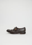 Shanghai Distressed Leather Loafer — Black