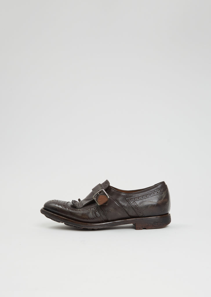 Shanghai Distressed Leather Loafer — Ebony