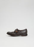 Shanghai Distressed Leather Loafer — Ebony