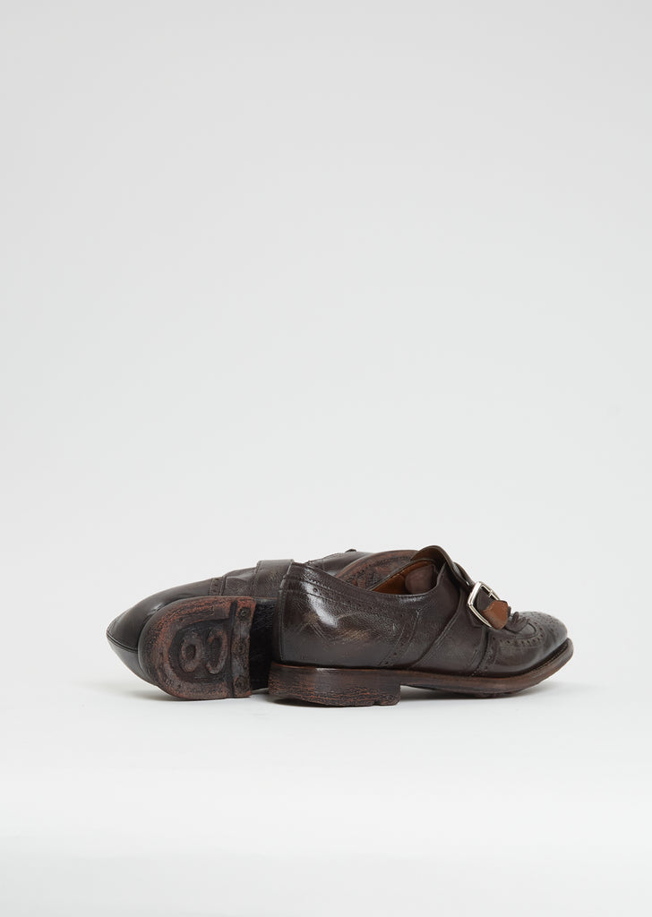 Shanghai Distressed Leather Loafer — Ebony