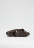 Shanghai Distressed Leather Loafer — Ebony