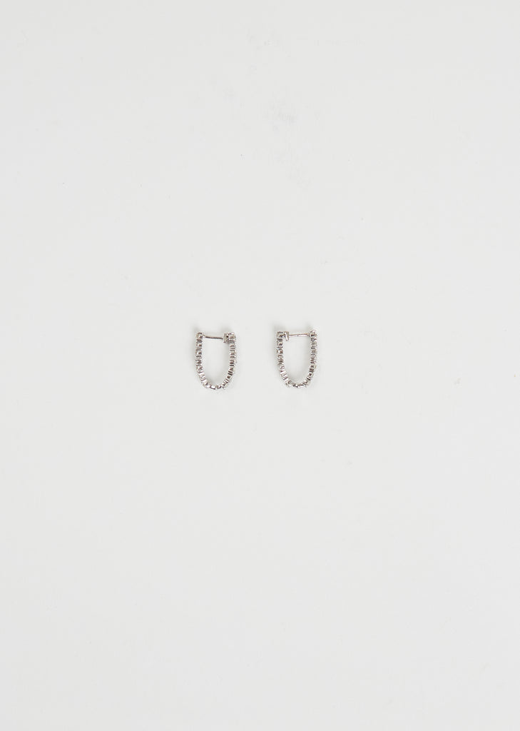 White Diamond Rivulet Spread Oval Hoops