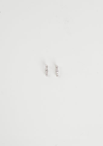 White Diamond Rivulet Spread Oval Hoops