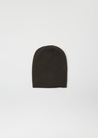 Cashmere Beanie — Black Olive