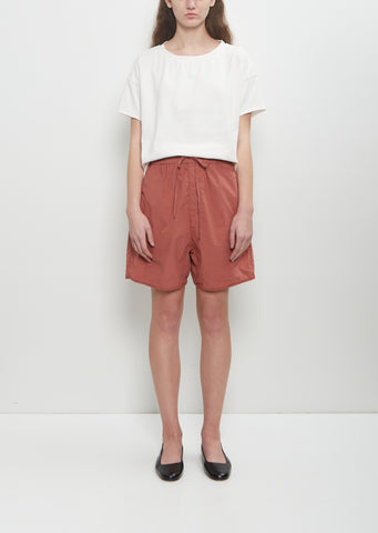 Tissue Cotton Shorts — Coral
