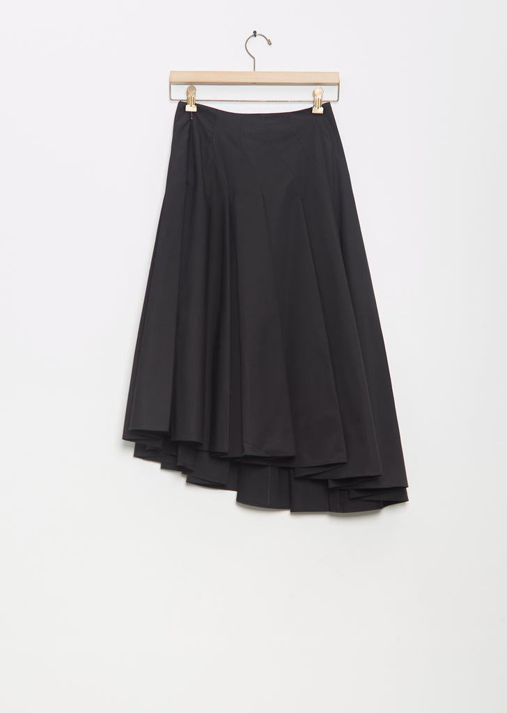 Cotton Rio Asymmetrical Pleated Midi Skirt