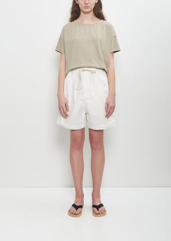 Cotton Canvas Shorts — Milk