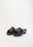 Leather Low Pleat Clog