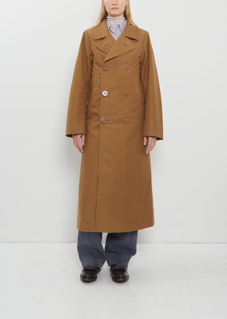 Long Cotton Peacoat