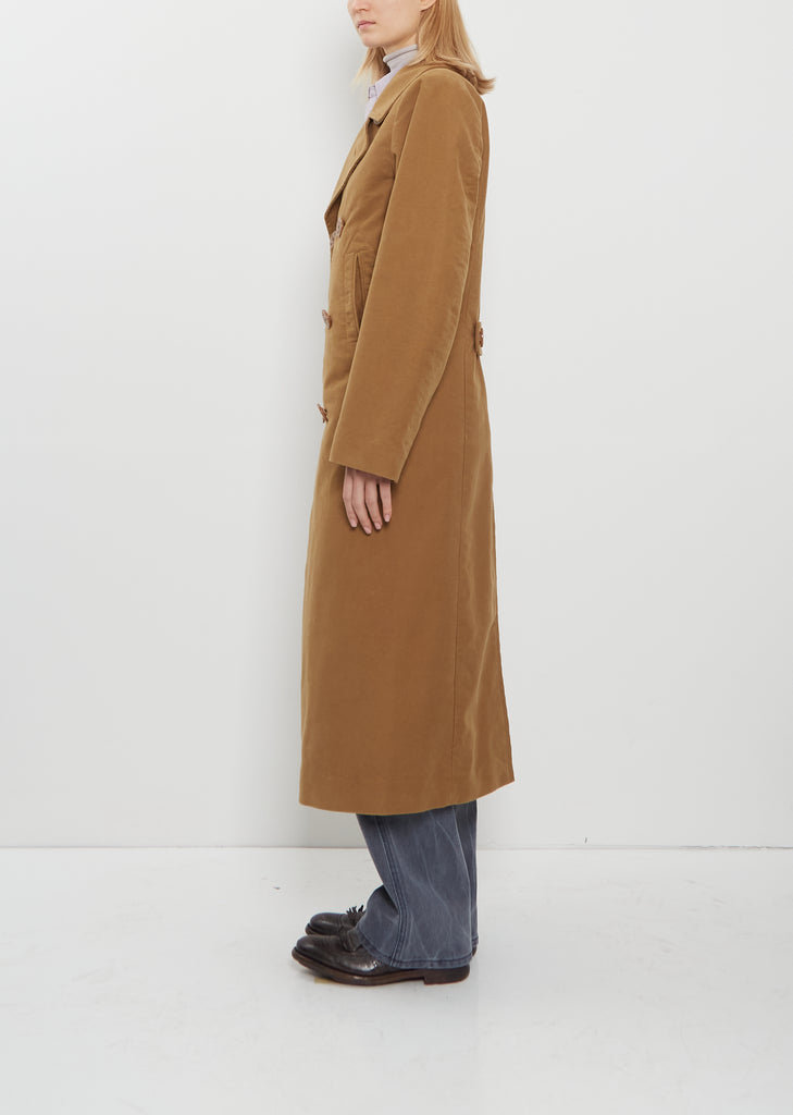 Long Cotton Peacoat