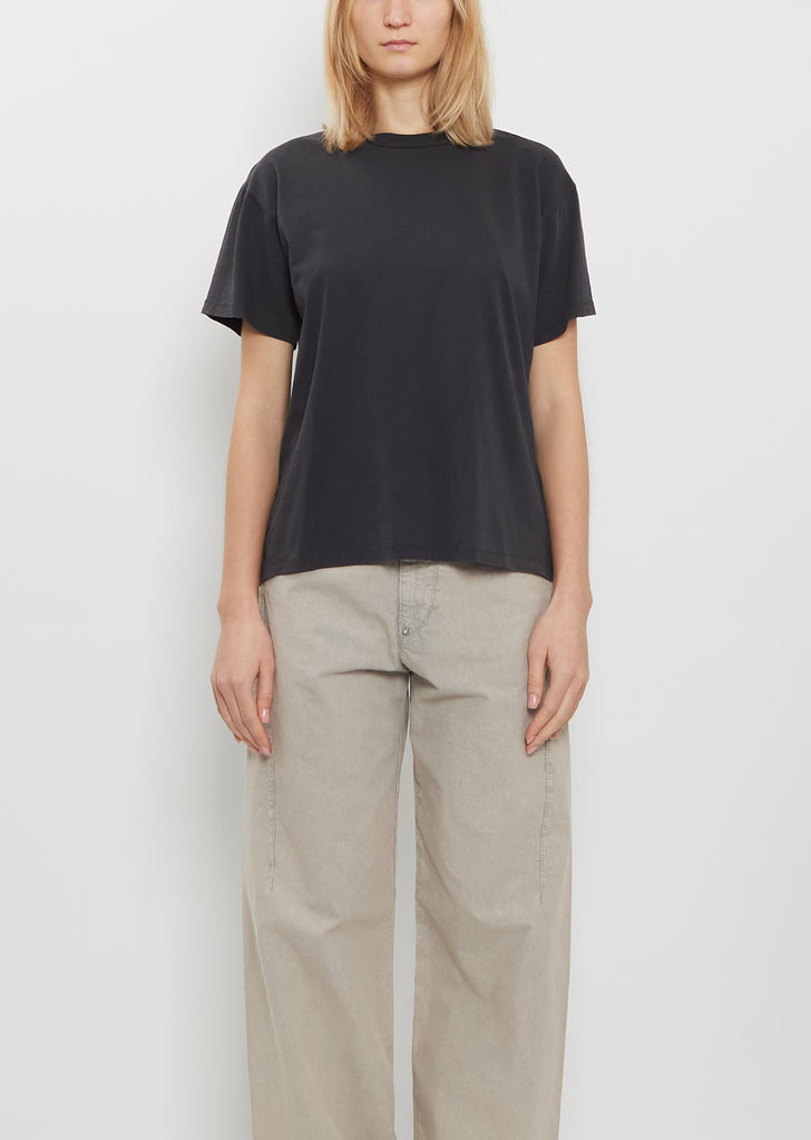 Boy Cotton T-Shirt — Faded Black