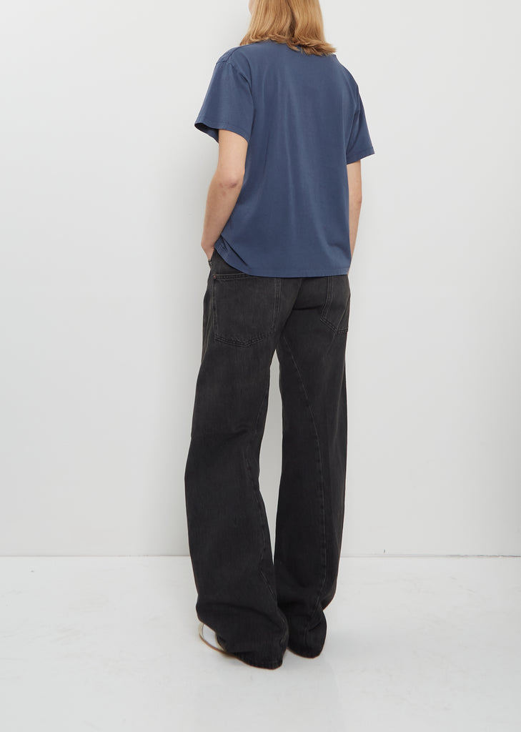 Boy Cotton T-Shirt — Faded Navy