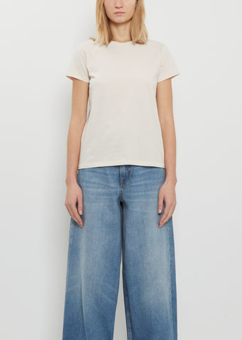 Mini Boy Cotton T-Shirt — Oat Milk