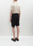 Light Wool Max Gaberdine Shorts - Top Black